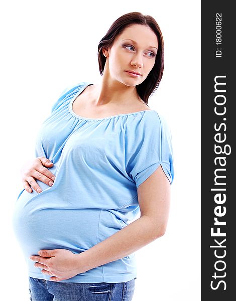 Young and beautiful pregnant woman