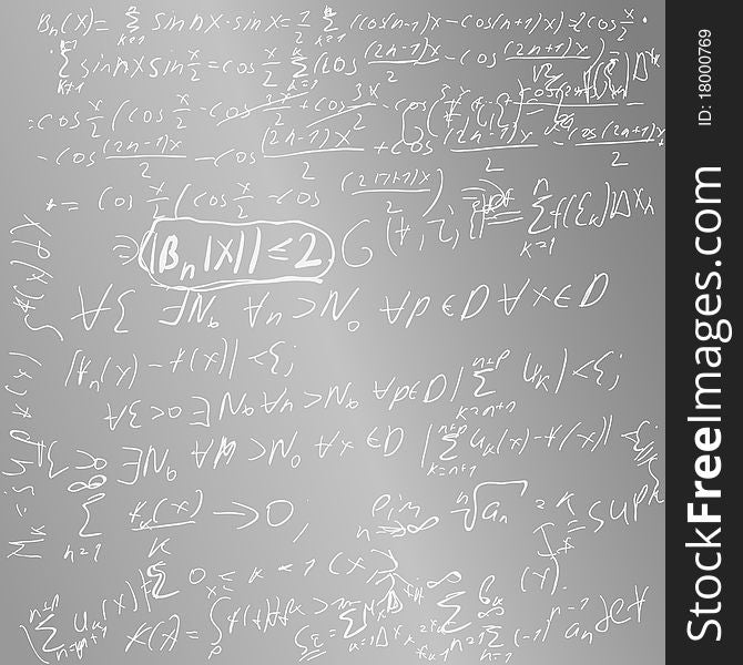 School board with formulas and schedules on algebra. EPS 8 A background. School board with formulas and schedules on algebra. EPS 8 A background.