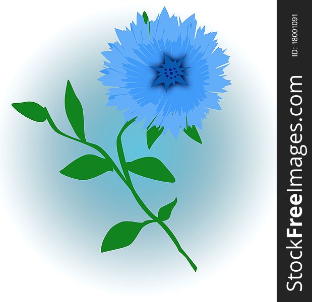 Blue Flower Illustration