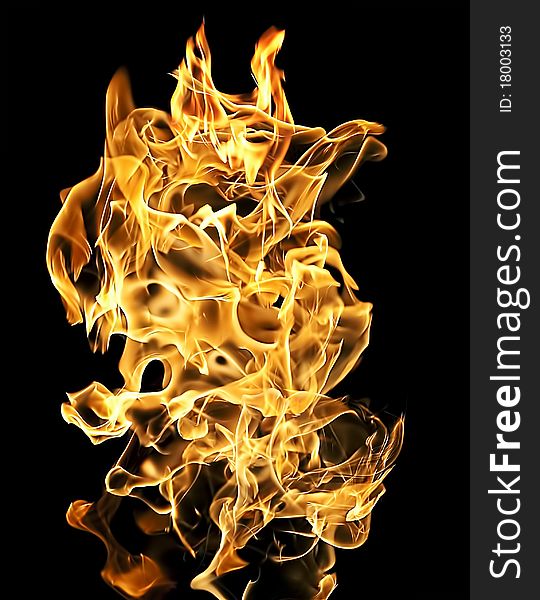 Intense flame image,background material. Intense flame image,background material