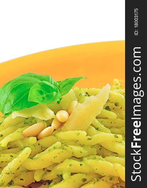 Trofie al Pesto, a classic Italian pasta dish