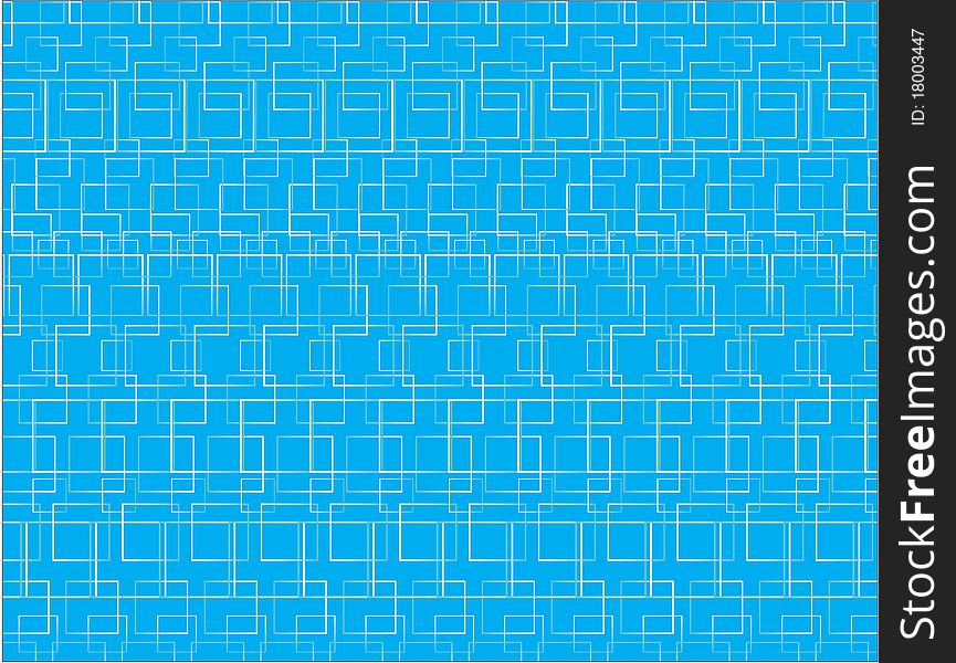 Blue background with white lines and squares. Blue background with white lines and squares