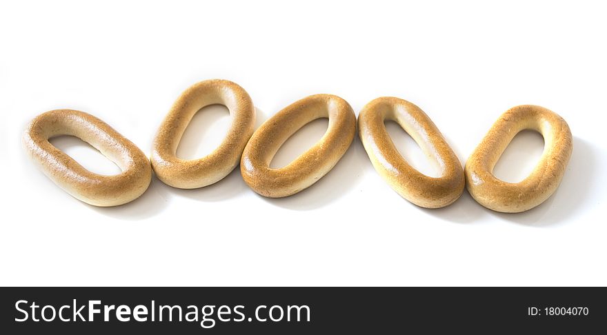 Bread rings in the plate