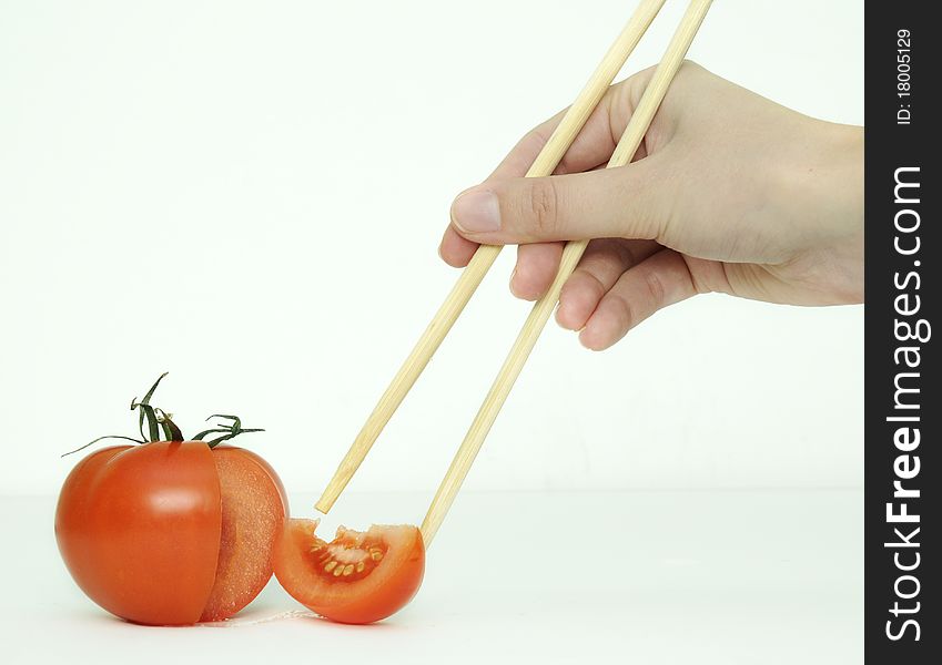 Tomatoe And Chopsticks.