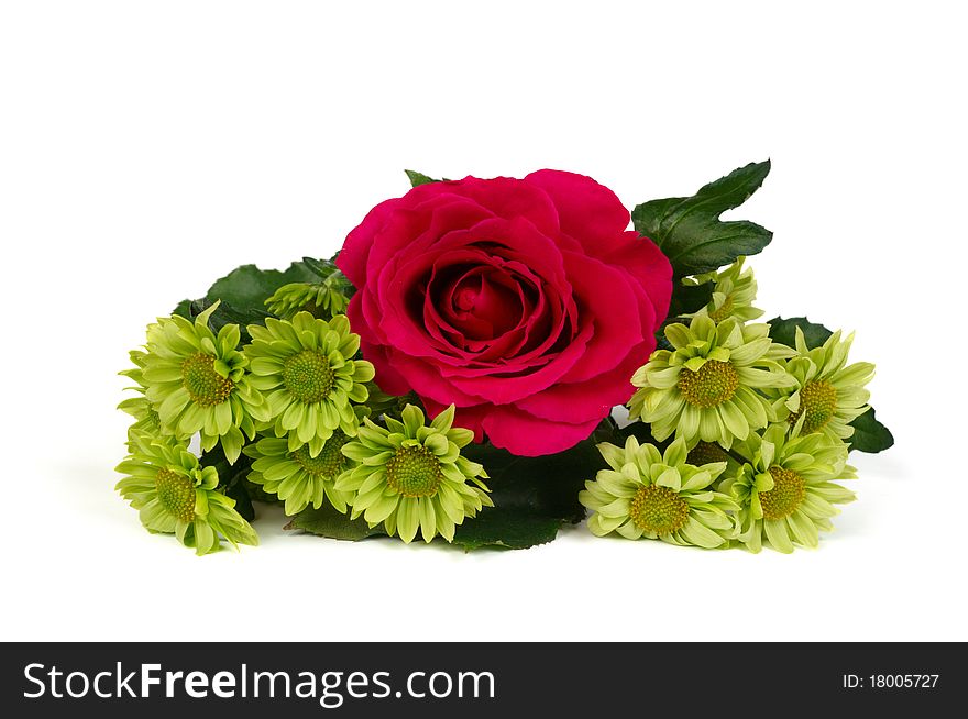 Bunch of beautiful flowers isolated on white. Bunch of beautiful flowers isolated on white