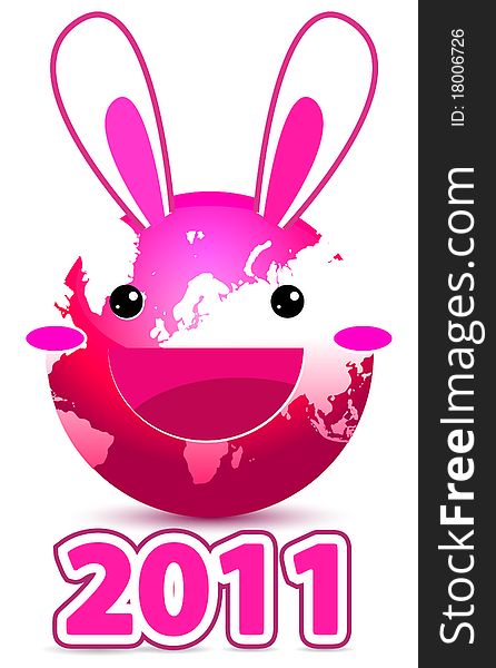 Rabbit globe for chinese new year