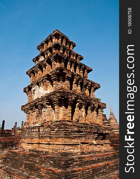 Pagoda Of Sukhothai Historical Park,Thailand