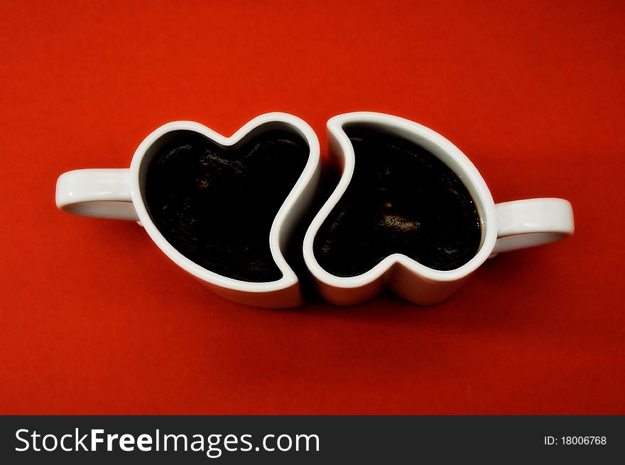 Valentines - cups in the shape of a heart. Valentines - cups in the shape of a heart.