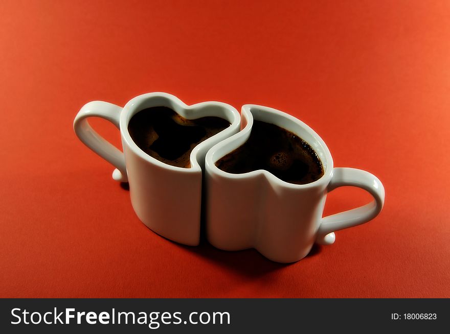 Valentines - cups in the shape of a heart. Valentines - cups in the shape of a heart.