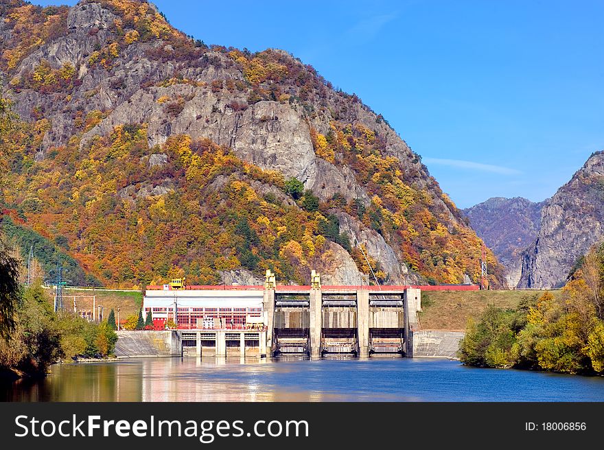 Autumn landscape from Cozia, in Romania