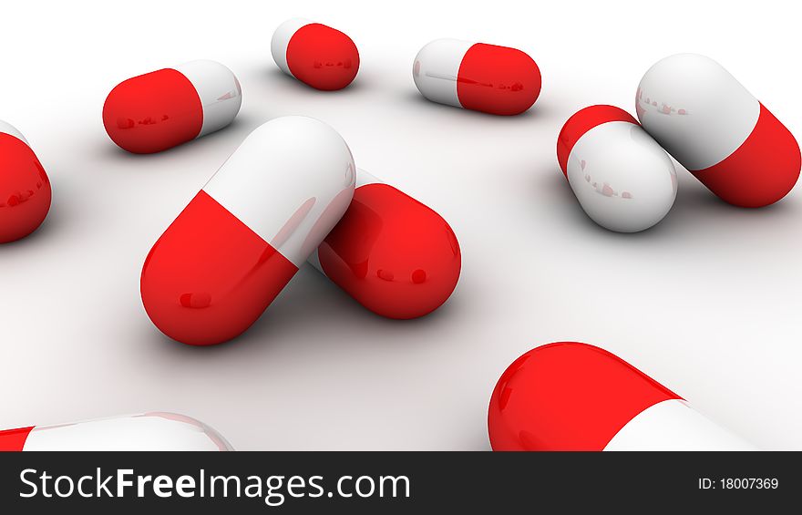 Pills Concept in 3D style