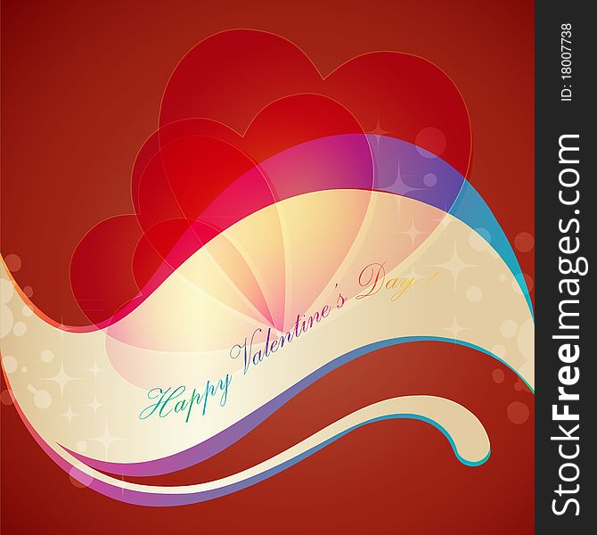Valentine colorful greeting, clip art illustration. Valentine colorful greeting, clip art illustration