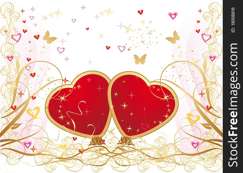 Love valentine's heart abstract background romance