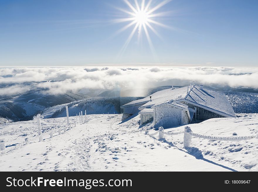 Beautiful winter mood, snow covered landscape. Beautiful winter mood, snow covered landscape