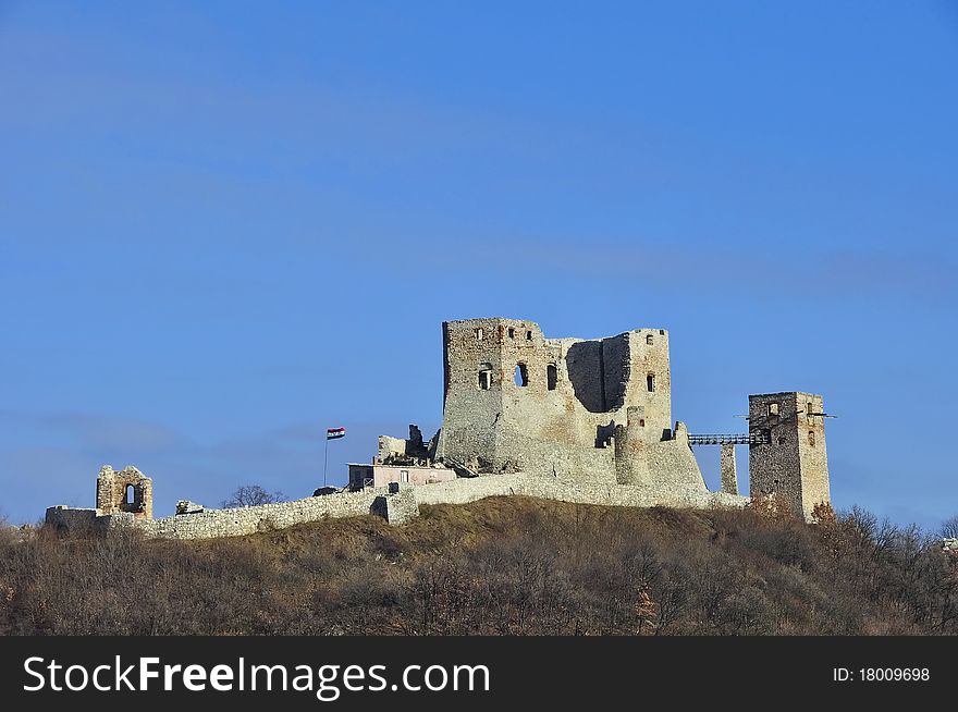 Castle of Csesznek in Hungary