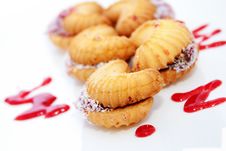 Butter Biscuits With Jam Royalty Free Stock Photography Butter Biscuits With Jam Royalty Free Stock Photography