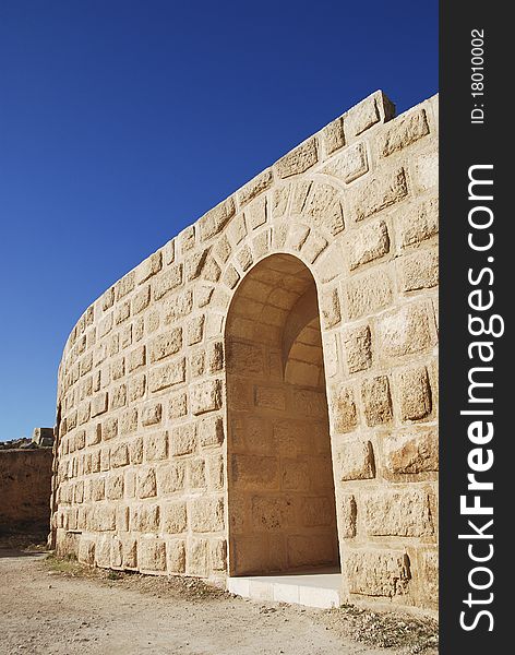 The entrance to the North Theatre in Jerash, Jordan. The entrance to the North Theatre in Jerash, Jordan