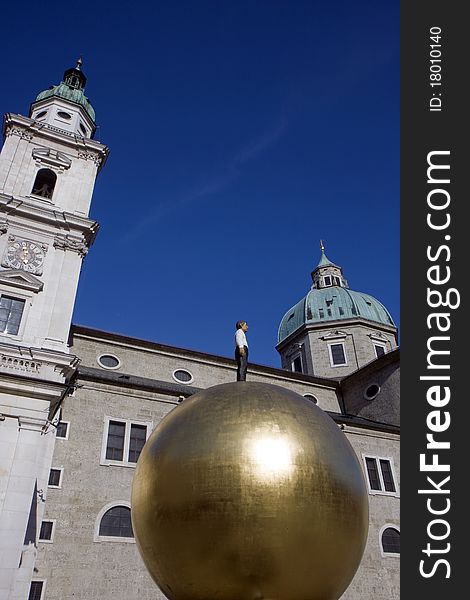 The Dome Cathedral in City Center of Salzburg, Austria. The Dome Cathedral in City Center of Salzburg, Austria