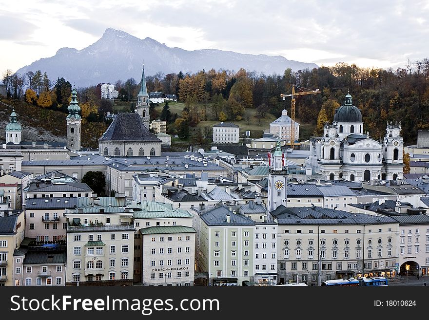 Center of the Austriann city Salzburg. Center of the Austriann city Salzburg