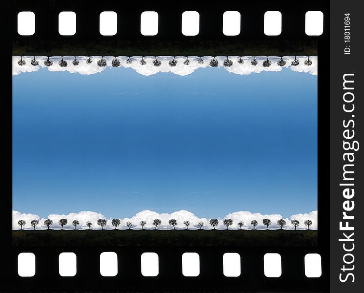 Sea Blue Lagoon In A Film Frame