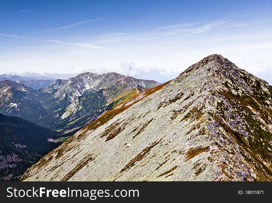 Summer mountain landscape in the Polish Tatry