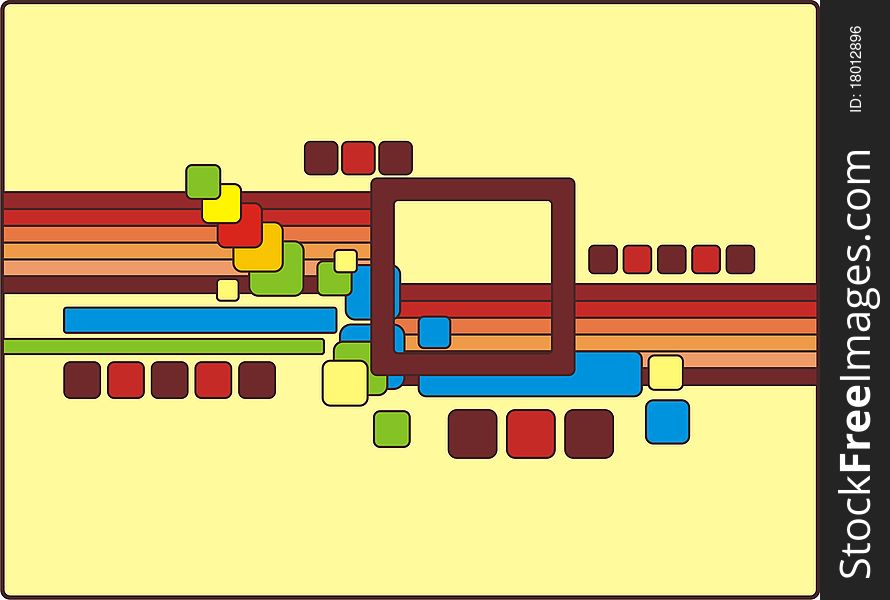 Colored lines and squares