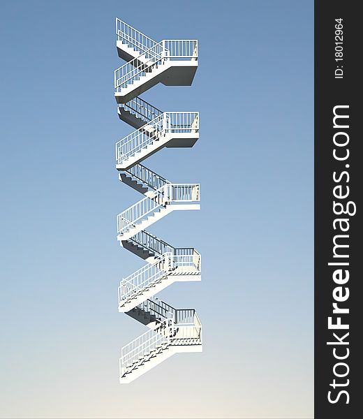 The flight of stairs leading up, down, in a house in which people descend and ascend. The flight of stairs leading up, down, in a house in which people descend and ascend