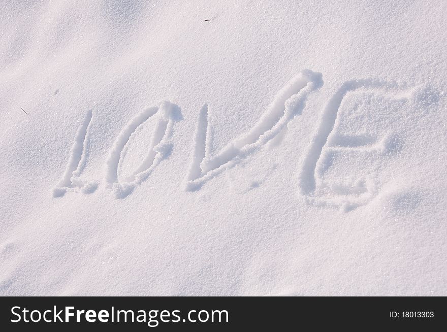 Love messages in the snow