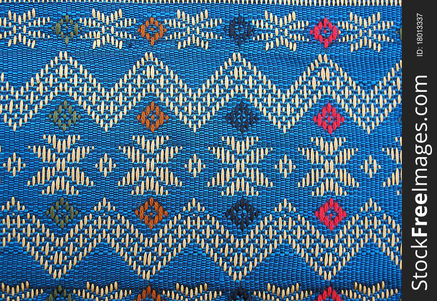 Pattern flower on the thai cloth