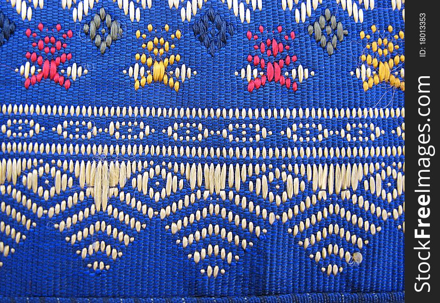 Pattern flower on the thai cloth