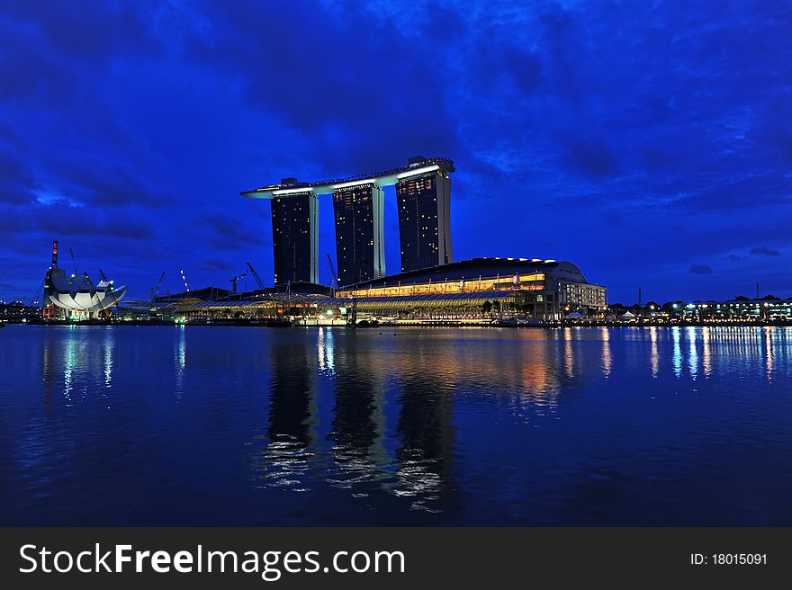 Night Scene Of Modern Building