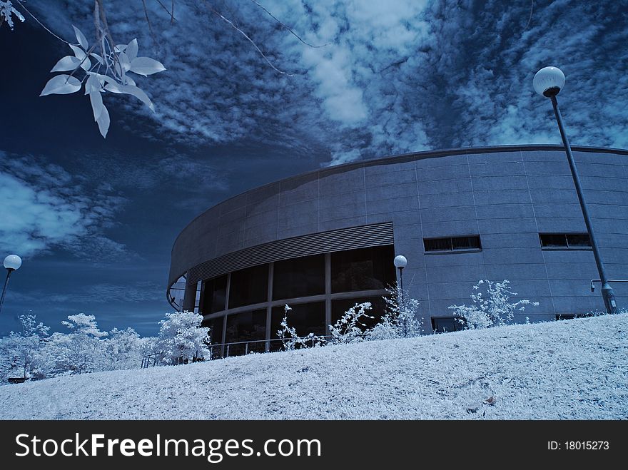 Infrared building in the parks