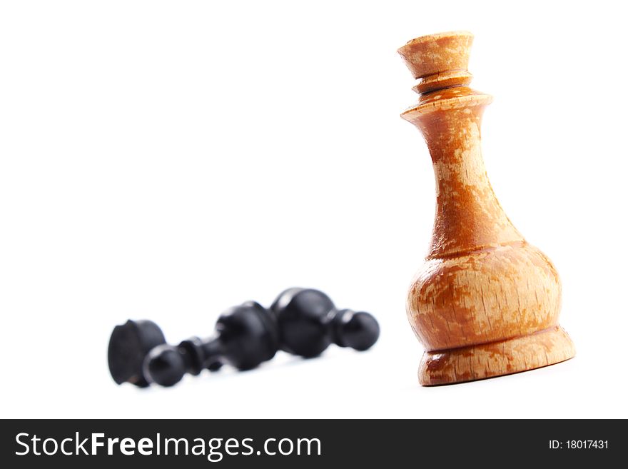 Chess. Business strategy.Isolated on white background