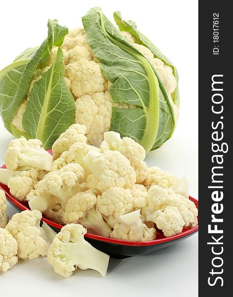 Cauliflower isolated on white background