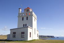 Most Beautiful Lighthouse At Dyrhólaey In Iceland Royalty Free Stock Photography