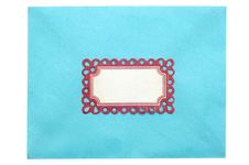 Envelope With Ornate Label Stock Photography