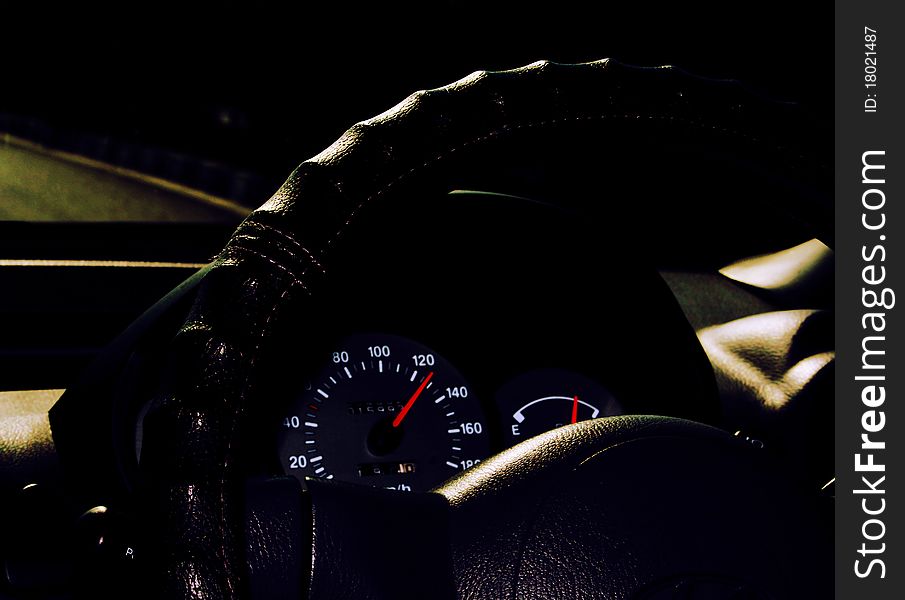 Car Odometer Night