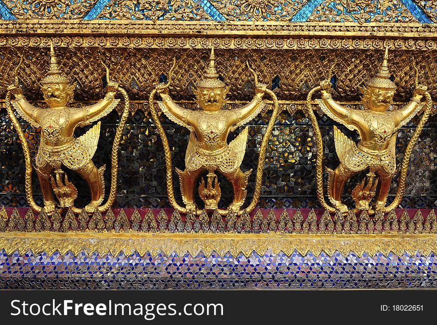 Golden Garuda At Temple Of The Emerald