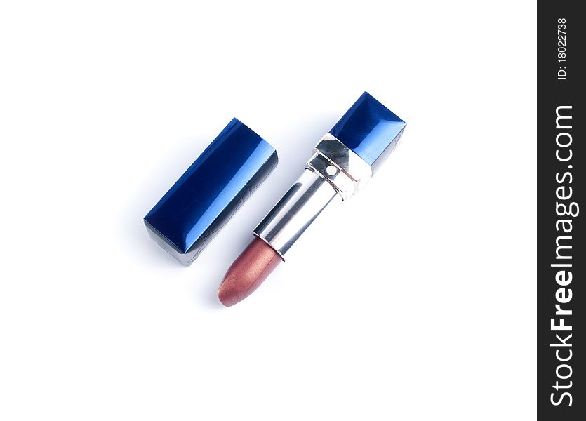 Glamor shiny lipstick isolated on white background