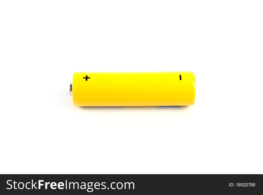 Battery isolated on white background