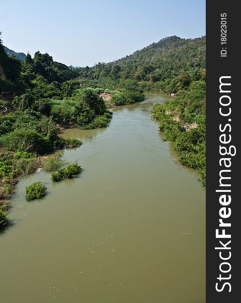 River and forests in the central region of Thailand. River and forests in the central region of Thailand.