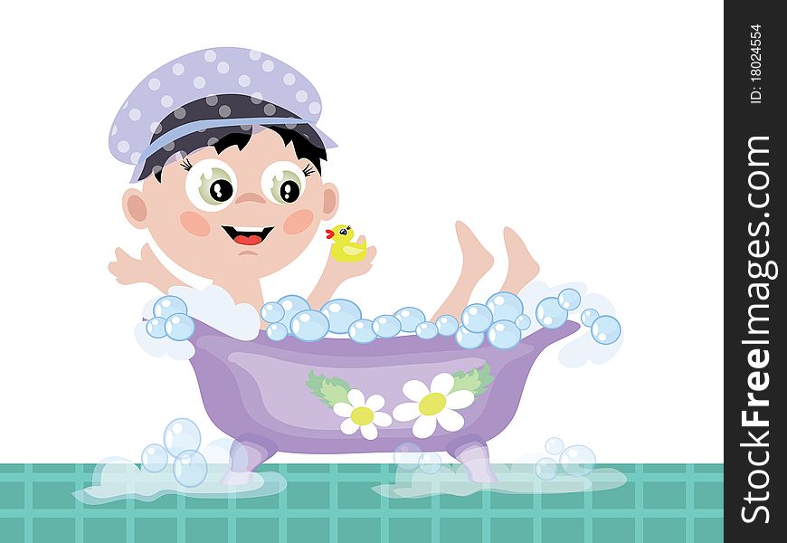 Boy in the bath CMYK