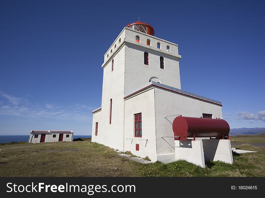 Most beautiful lighthouse at Dyrhólaey in Iceland