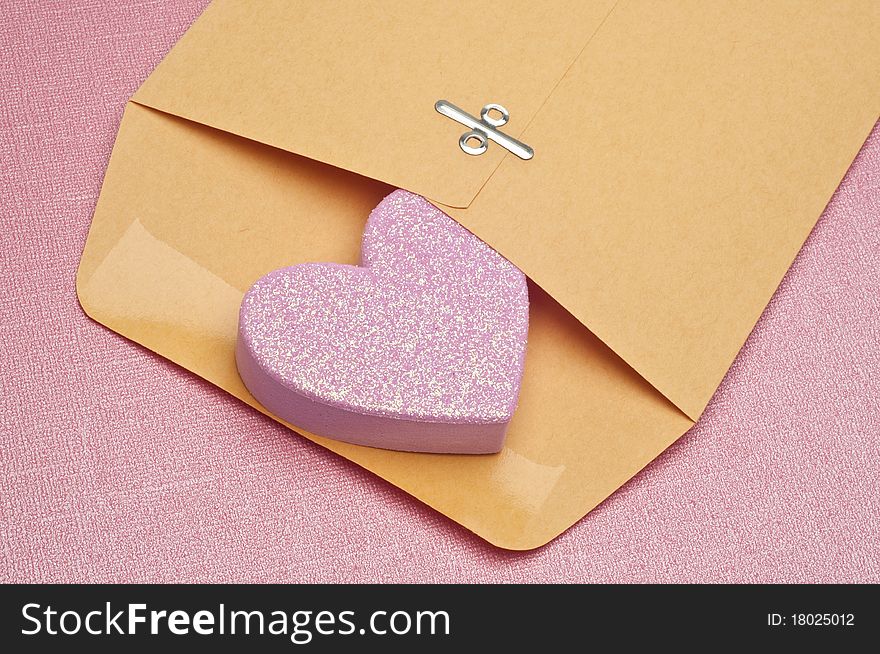 Love Letter Concept with Envelope and Heart for Valentine's Day and Romance Concepts.