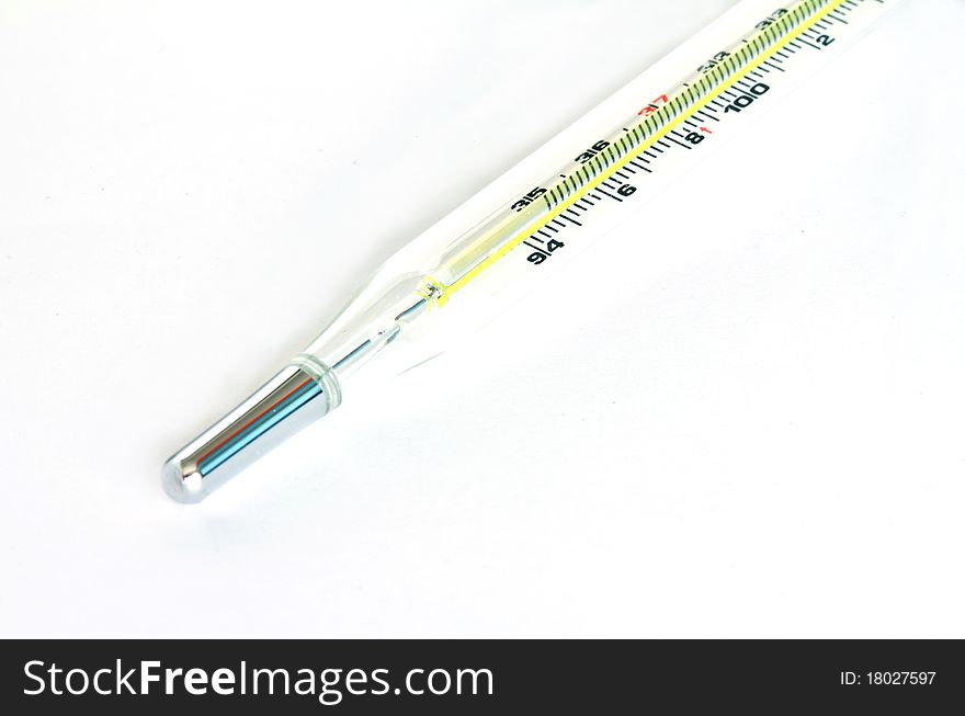 Thermometer isolated on a white