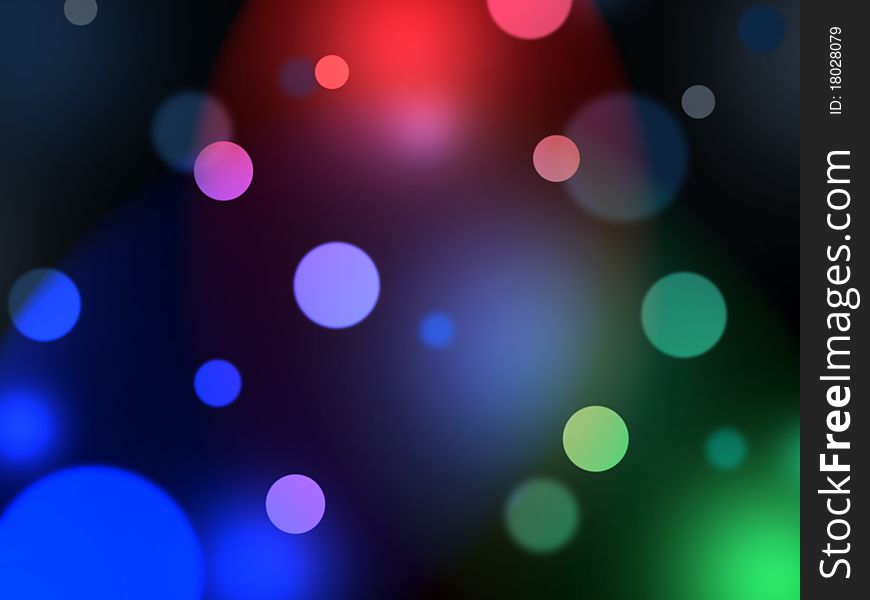 Abstract blurs of red blue and green lights on black background. Abstract blurs of red blue and green lights on black background