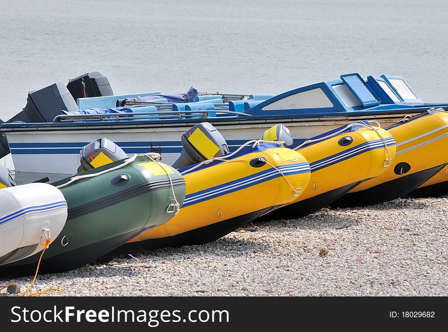 Motor Boat Aline Beside Water