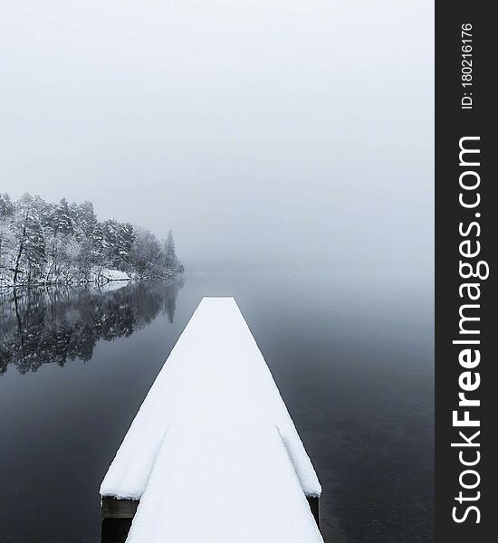 Swedish snow scene, winter travel. Swedish snow scene, winter travel
