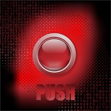 Push Red Royalty Free Stock Photo