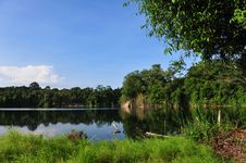 Beautiful Quarry On A Tropical Island Royalty Free Stock Photography Beautiful Quarry On A Tropical Island Royalty Free Stock Photography